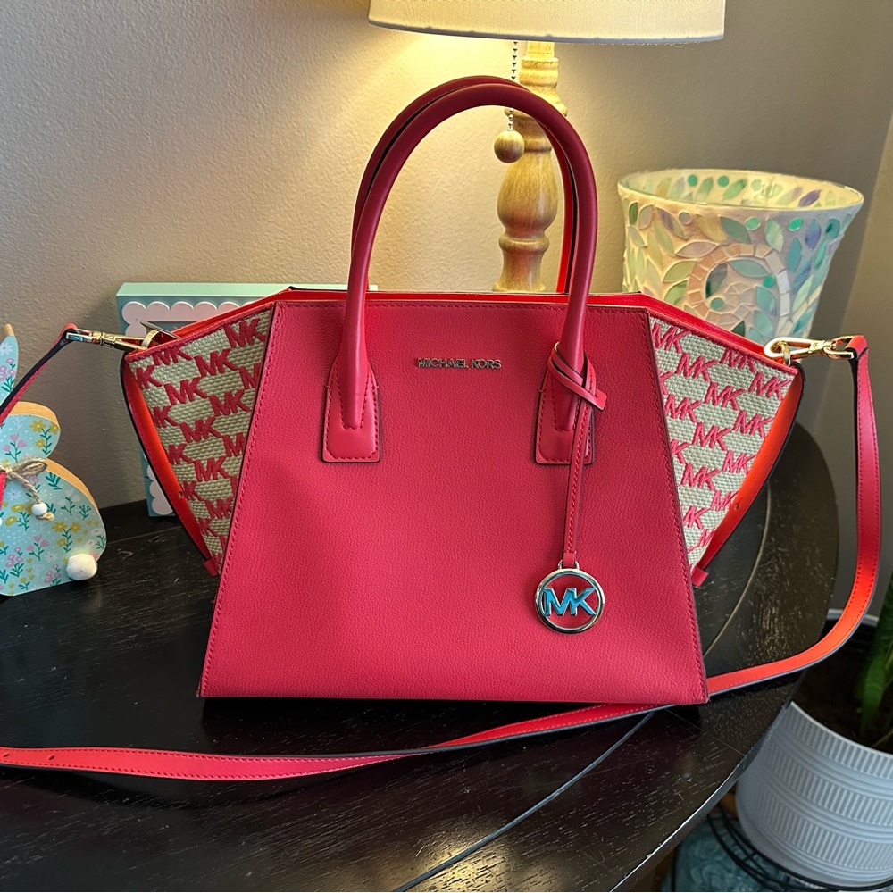 Michael Kors Coral Reef Leather Handbag